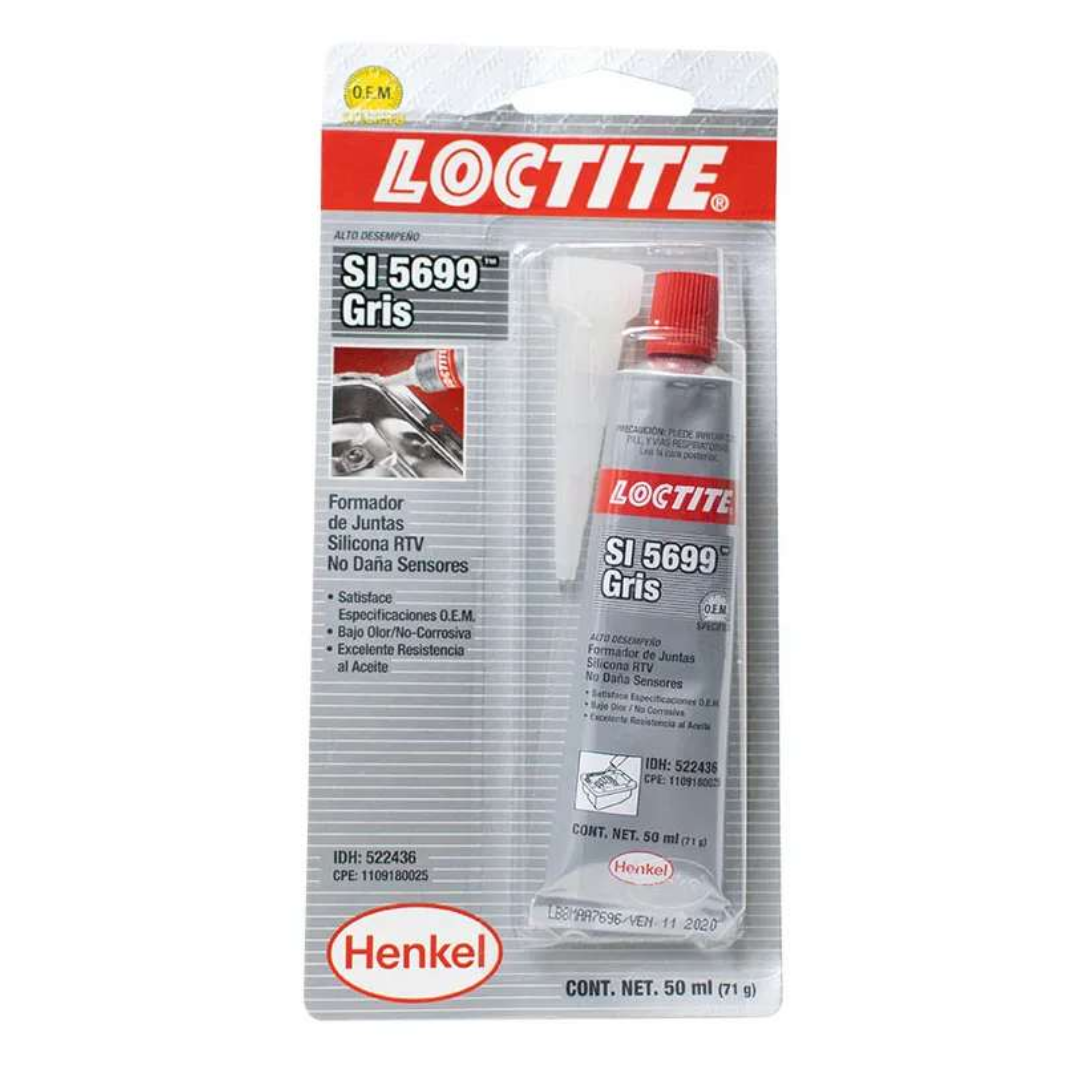 Diseño sin título (21) LOCTITE SI 5699 GRIS x 50ml Oximica Alta Temperatura - Image 1